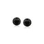 Boucles d'oreilles en or blanc 14k avec zircon cubique noir