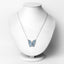 5.54 Carat Swiss Blue Topaz Necklace in Sterling Silver