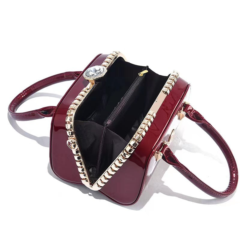 Clutch de Noche Multi-Funcional Elegante con Adornos de Diamante