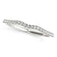 14k White Gold Wave Theme Diamond Wedding Band