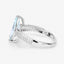 Anillo de Compromiso de 2.09 Quilates de Aguamarina y Diamante en Oro Blanco de 14K