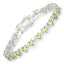 Pulsera de plata esterlina con peridoto y diamantes de 10.24 quilates