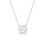 Collar de Pendiente de Girasol con Diamante Engastado en Bezel de 10K Oro Blanco 1/2 Cttw