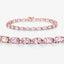 8.95 Carat Genuine Morganite and White Diamond Bracelet in 14K Rose Gold