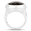 Bague en argent sterling avec quartz fumé de 7,90 carats