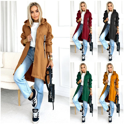 Hooded Sports Brushed Hoody Casual Long-sleeved Jacket