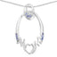 0.18 Carat Genuine Tanzanite Heart Pendant in Sterling Silver