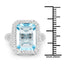 9.25 Carat Genuine Blue Topaz Sterling Silver Ring