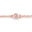 Pulsera de plata esterlina con morganita genuina de 0.45 quilates