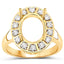 Anillo de Compromiso Semi Montura de Diamante de 0.42 Quilates en Oro Amarillo de 14K