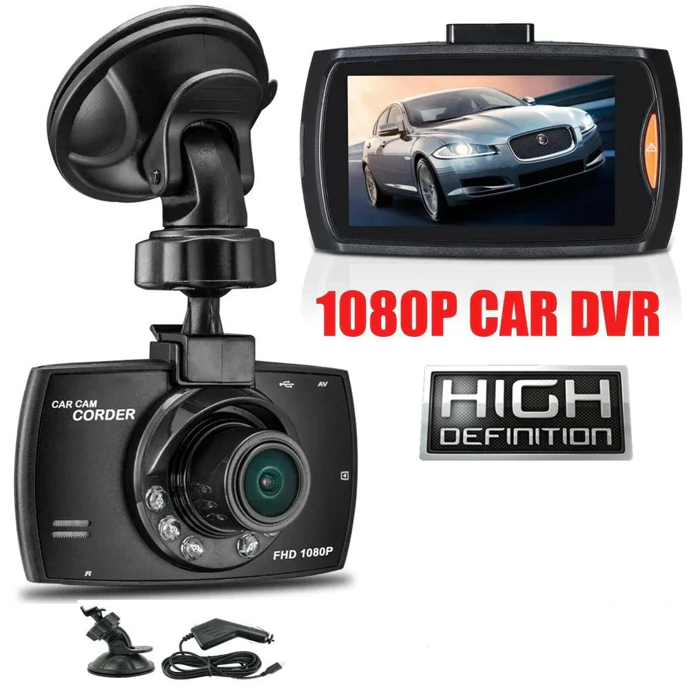 Cámara de tablero Full HD 1080P de 2.7'' con visión nocturna y sensor G