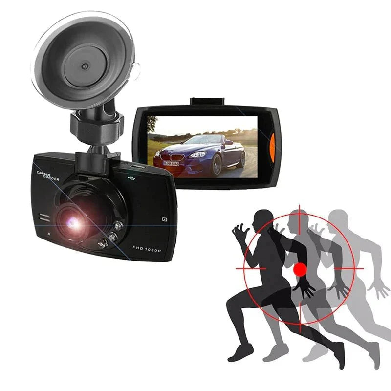 Cámara de tablero Full HD 1080P de 2.7'' con visión nocturna y sensor G