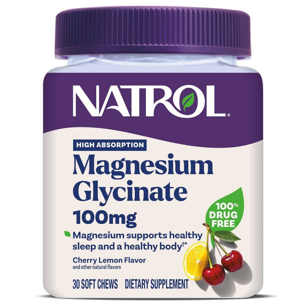 Natrol High Absorption Magnesium Glycinate Soft Chews - Cherry Lemon - 30ct