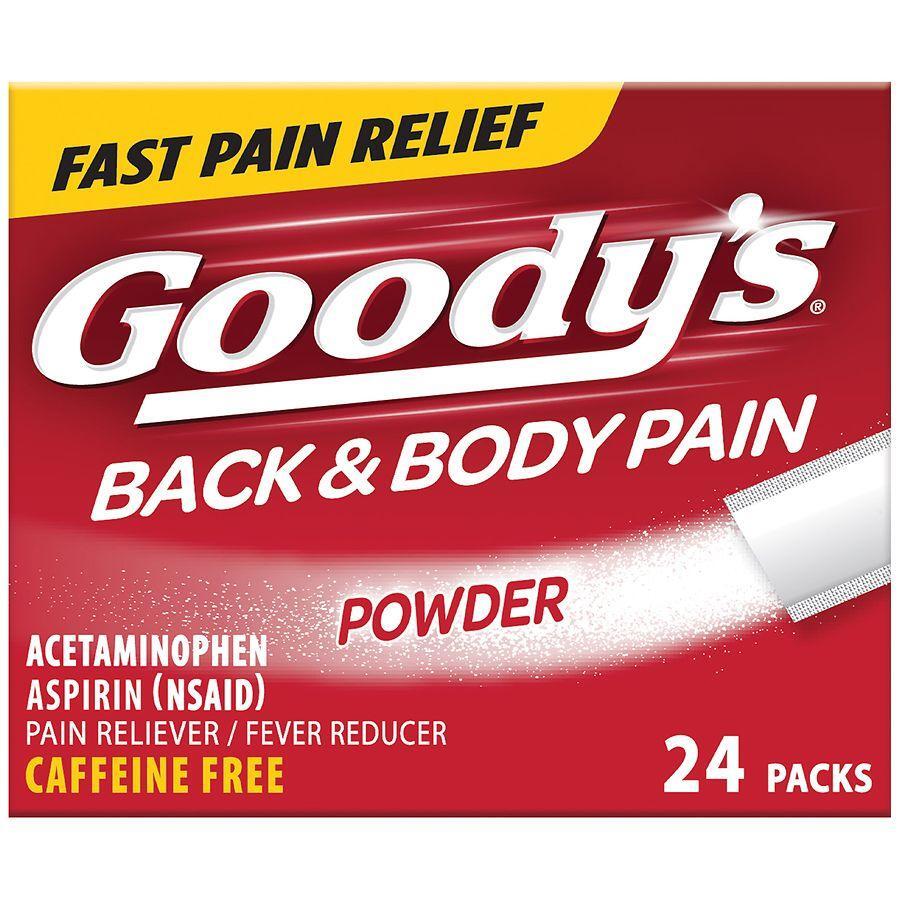 Paquetes de Stick en Polvo Sin Cafeína de Goody para el Alivio del Dolor