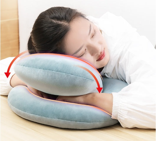 U-Shaped Travel Neck Pillow with Arm Rest Support