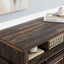 Entertainment console multifunctional sliding door cabinet with 23 inch fireplace 58.11 '* 15.79' * 32.36 'antique brown - Korvel