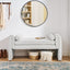 Bedroom storage stool, linen storage stool, large storage space, 50.39 inches white - Korvel