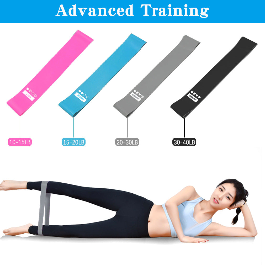 Yoga Fitness Tension Belt Anti-Skid New Latex Elastic Belt Squatting Hip Lifting Resistance Belt Elastic Belt Suit - Korvel