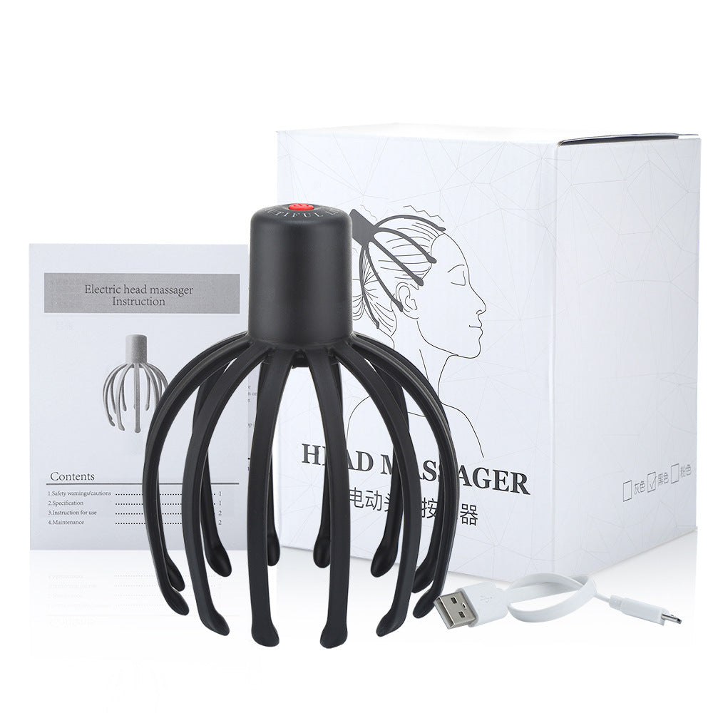 Head Massager Octopus Scalp Massager Electric Head Massage Claw Household Head Physiotherapy Instrument - Korvel
