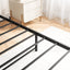 Queen Bed Frame with Storage Headboard and Charging Station - Black