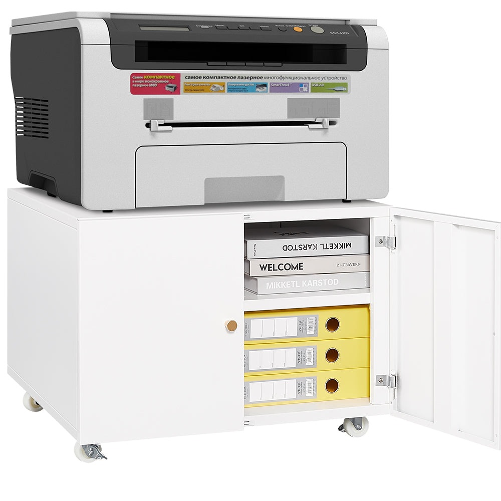 Office furniture Copier Cabinet white mobile pedestal file Printer Stand - Korvel