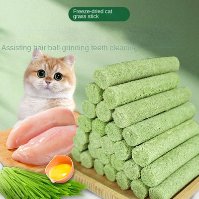 Premium Freeze-Dried Cat Grass Stick for Dental Care