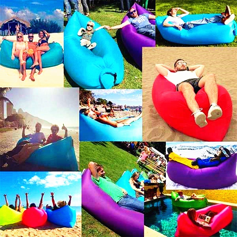 Sofá de Aire Exterior Premium - Lounger Inflable Rápido