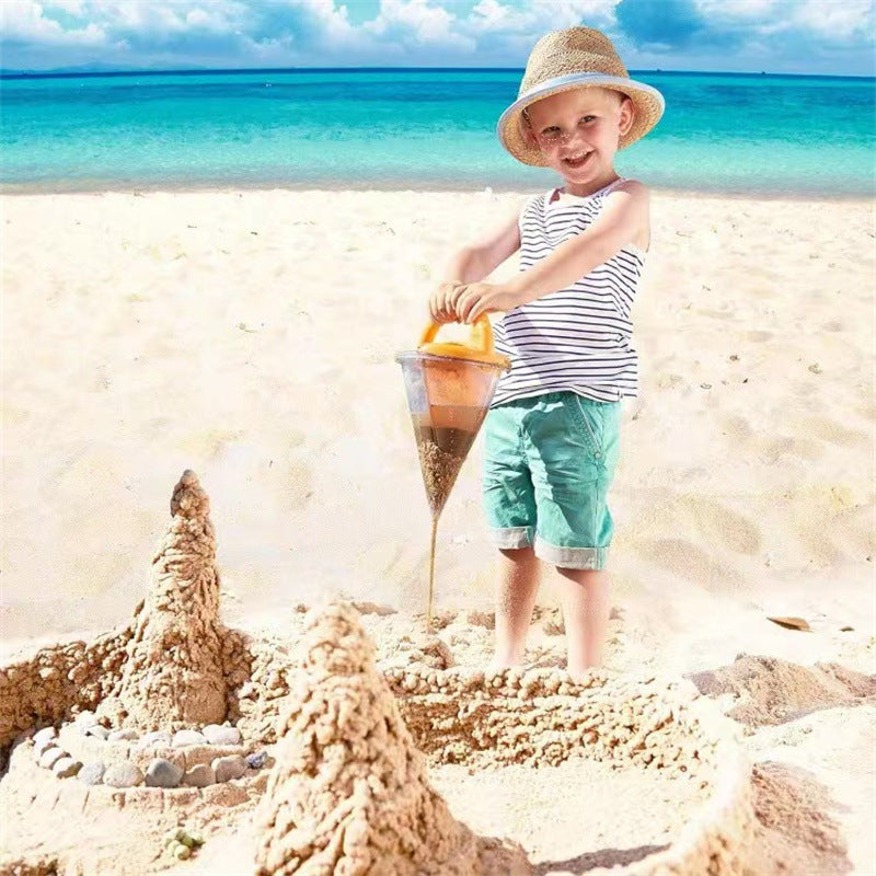 Outdoor family sand hopper with overflow – for beach sand play & garden irrigation. - Korvel