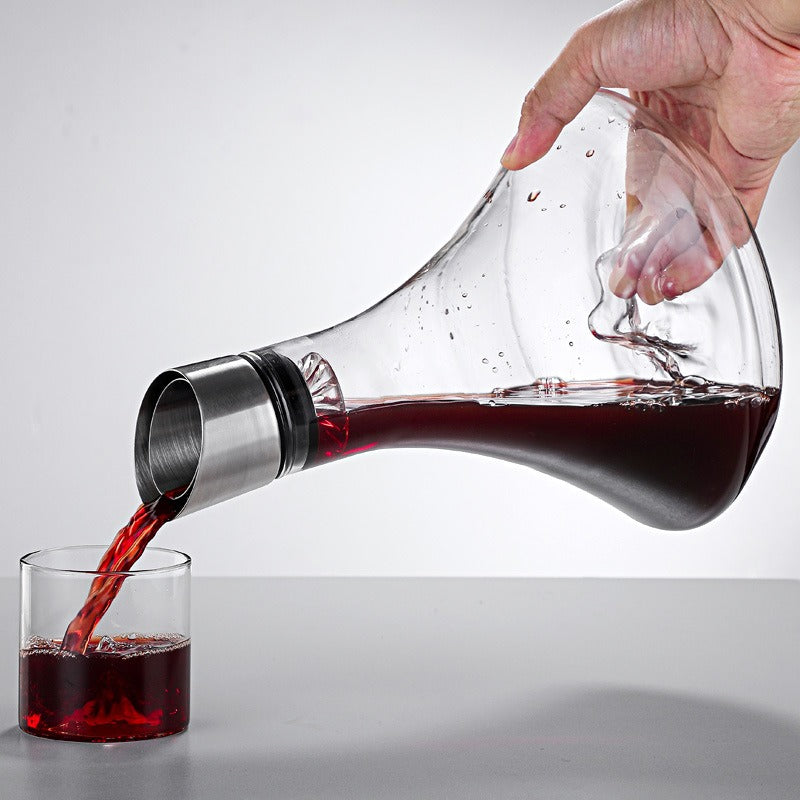 Wine Decanter Built-in Aerator Pourer, Wine Carafe Red Wine Decanter 1000ml - Korvel