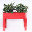 Mini Elevated garden bed, metal elevated outdoor flowerpot box, suitable for backyard and terrace, large flowerpot Red + Steel - Korvel