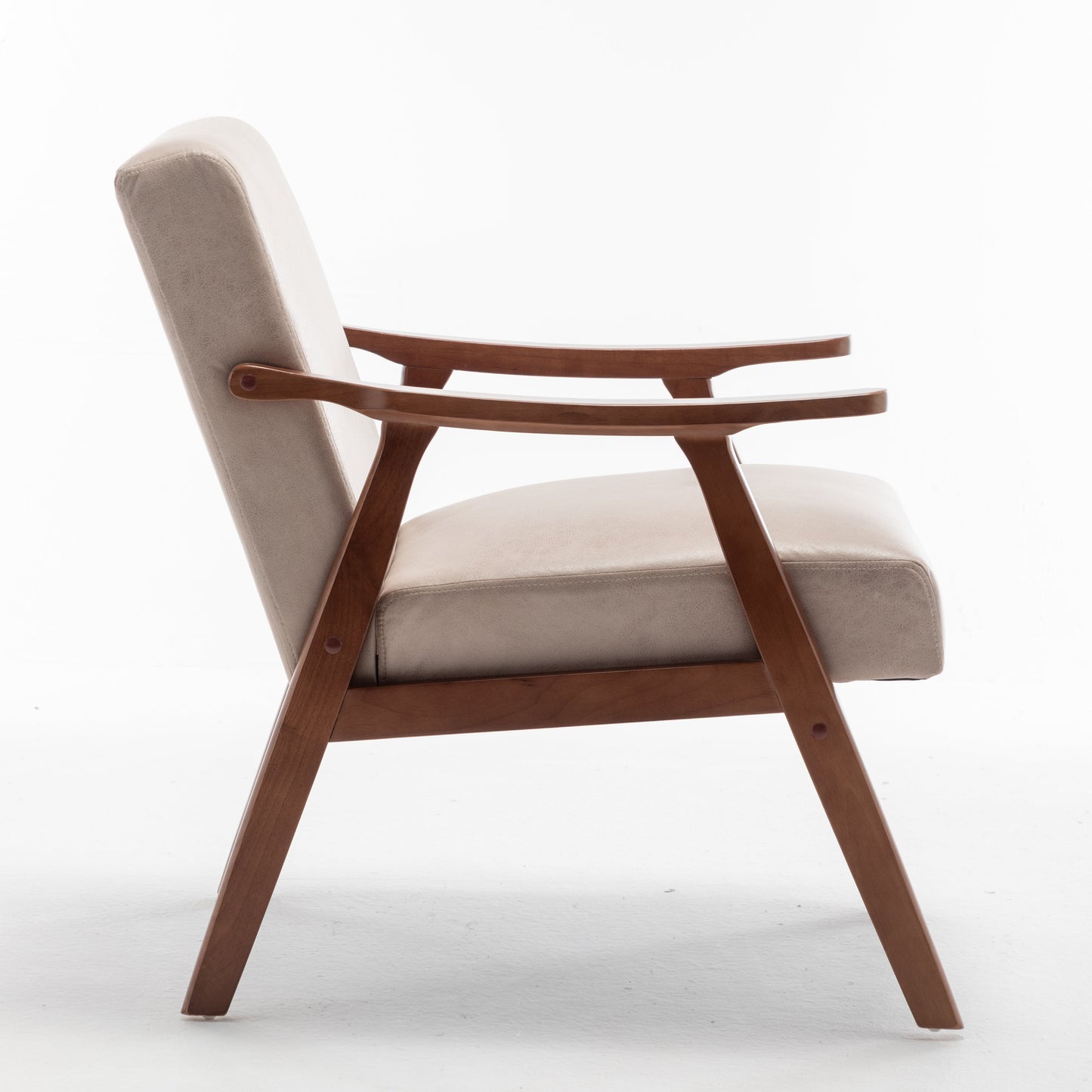 Mid-Century Modern Solid Wood Accent Chair