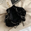 Sequin Chain Drawstring Bucket Bag - Korvel