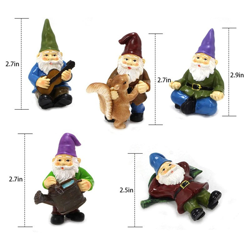 Resin Dwarf Flower Plantation Garden Fairy Potted Plant Insert - Korvel