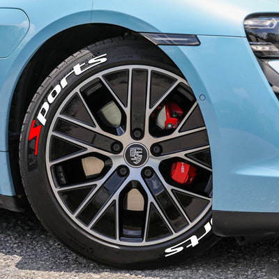 SPORTS series car tire letter sticker DIY sticker personalized modification sticker 3D three-dimensional all-in-ode tire sticker - Korvel