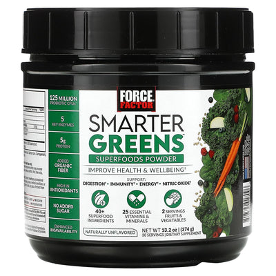 Force Factor Smarter Greens Digestion Powder - 30 Servings