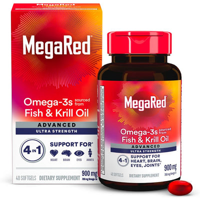 MegaRed Advanced 4in1 Omega-3 Fish & Krill Oil Softgels