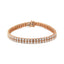 Pulsera de Tenis de Dos Filas con Diamantes Crecidos en Laboratorio de Oro Rosa de 14K