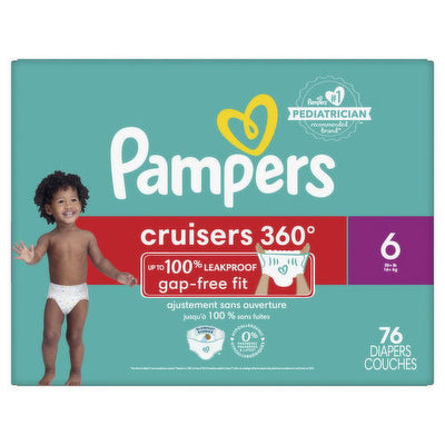 Pampers Cruisers 360 S6 - Confort ultime pour les bébés actifs