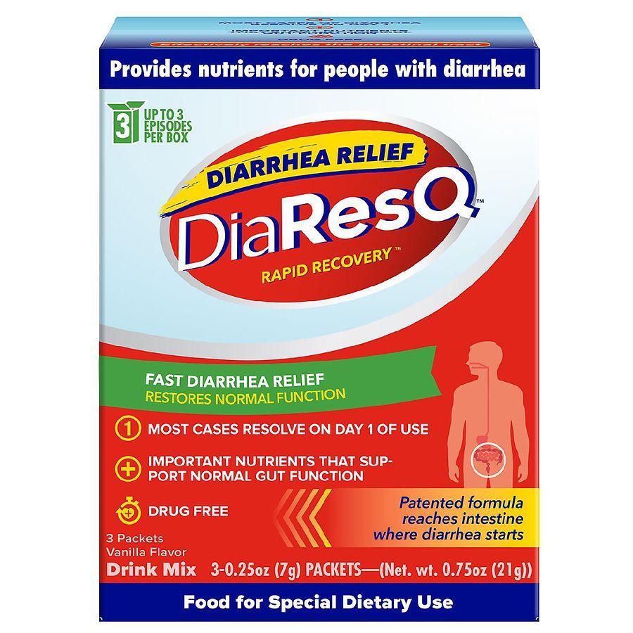 Formule de santé digestive DiaResq Rapid Relief - Saveur vanille (pack de 3)
