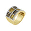 Anillo de Banda de Diamantes de Oro Amarillo de 14KT con Diamantes Champagne y Amarillos