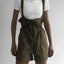 Drawstring Wide Strap Overalls with Pockets - Korvel
