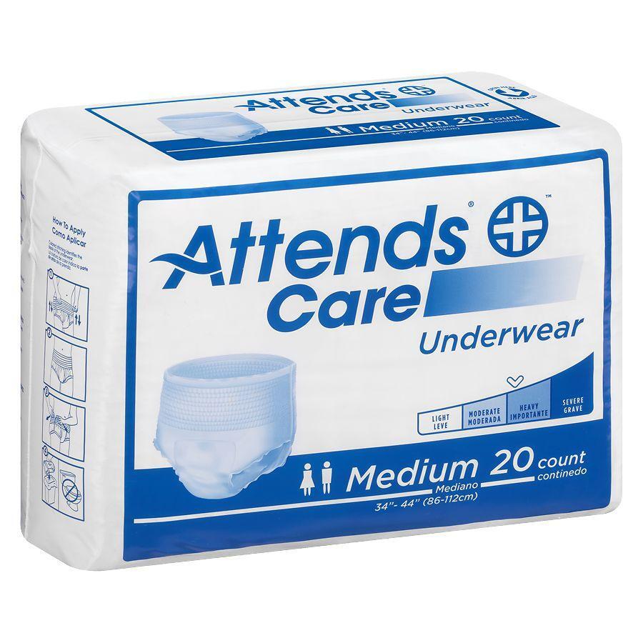 Attends Care Underwear - Moyen, Absorption Modérée (80 Compte)