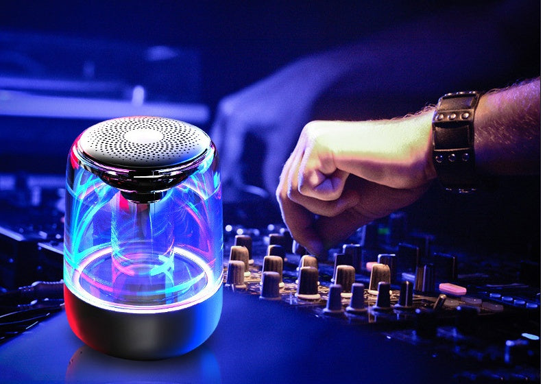 Portable Bluetooth Speaker with Powerful Bass and LED Light