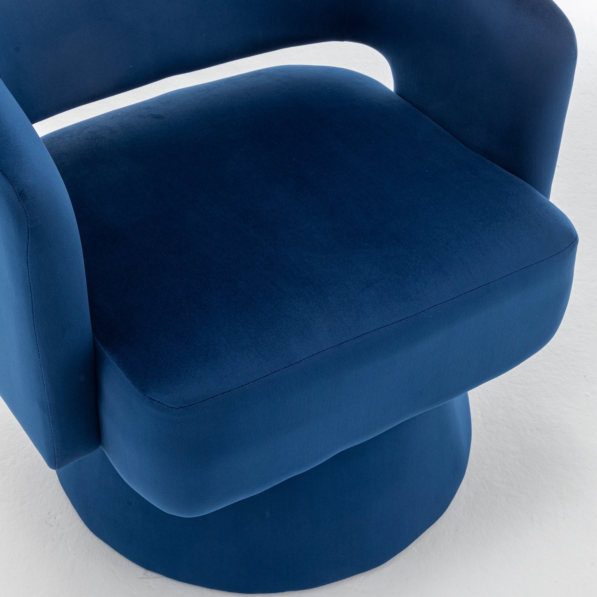 Swivel Barrel Chair, Velvet Accent Armchair 360 Degree Swivel Club Chair for Living Room Bedroom Reception Room - Korvel