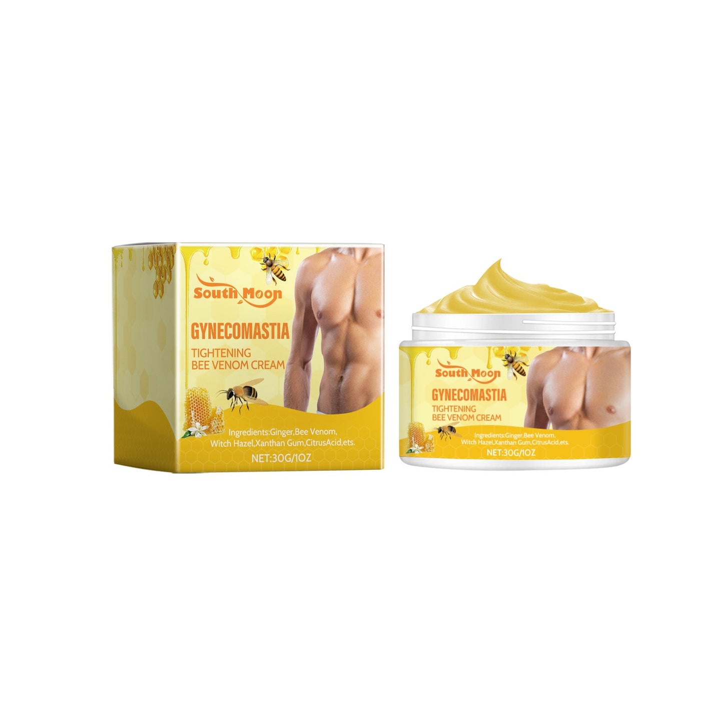 Crème de massage raffermissante au venin d'abeille pour hommes