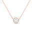Collier Pendentif en Argent Sterling 0,5 Cttw avec Diamant en Monture Bezel