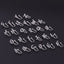 26 English letters micro inlaid zircon nose clip fake nose ring without hole puncture nose ornament - Korvel