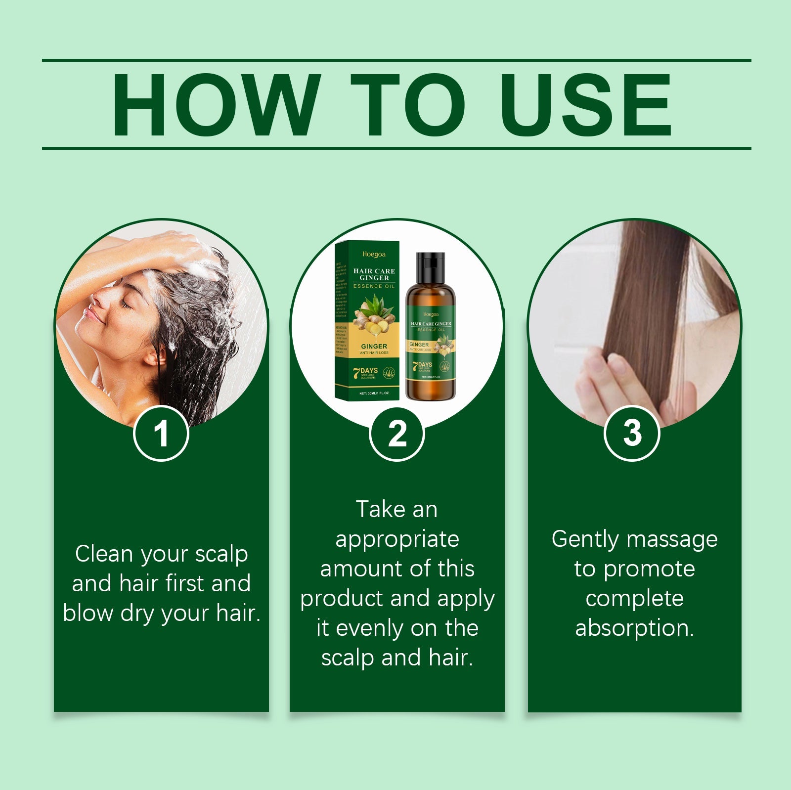 Ginger Hair Care Essential Oil Mild Ingredients Herbal Ginger Nourishes Hair Soft Beautiful Essential Oil - Korvel
