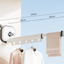 Multifunctional Retractable Fold Away Clothes Drying Hanger Space-Saving Bathrooms Usage - Korvel