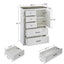 Commode 5 Tiroirs Élégante Ferme en Blanc